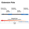 5 Piece Home Cleaning Kit with 24 Foot Extension Pole
