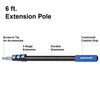 6 Feet Telescopic Extension Pole